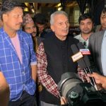 dr baburam bhattarai giving a feedback about the nepali movie